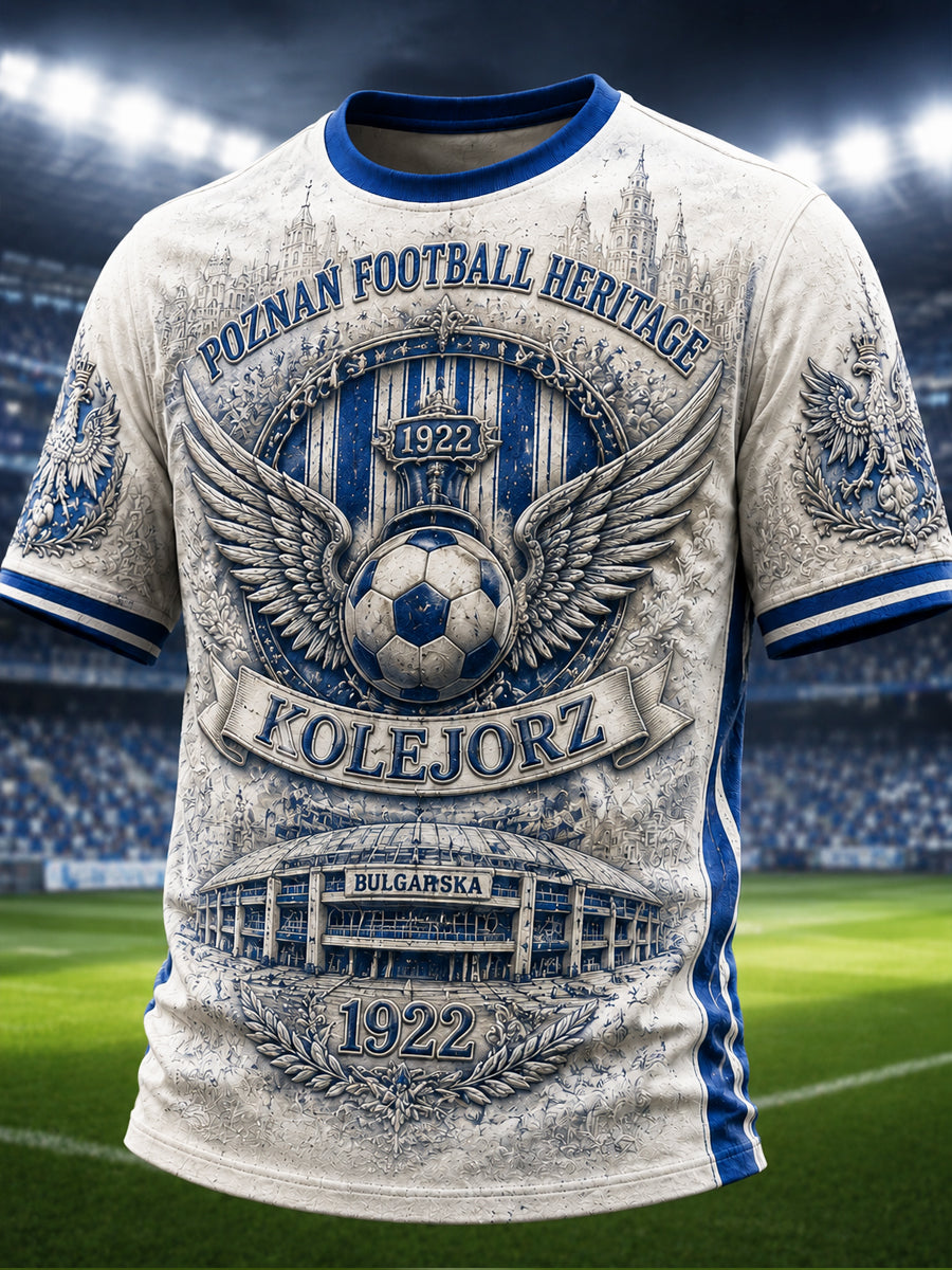 Polski fan piłki nożnej Vintage Graphic T-Shirt