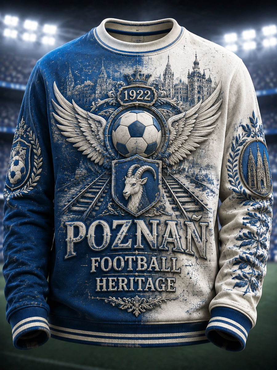 Klasyczna graficzna bluza dla fanów piłki nożnej