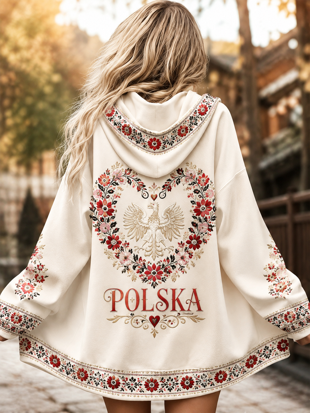 Damska bluza z kapturem na zamek
