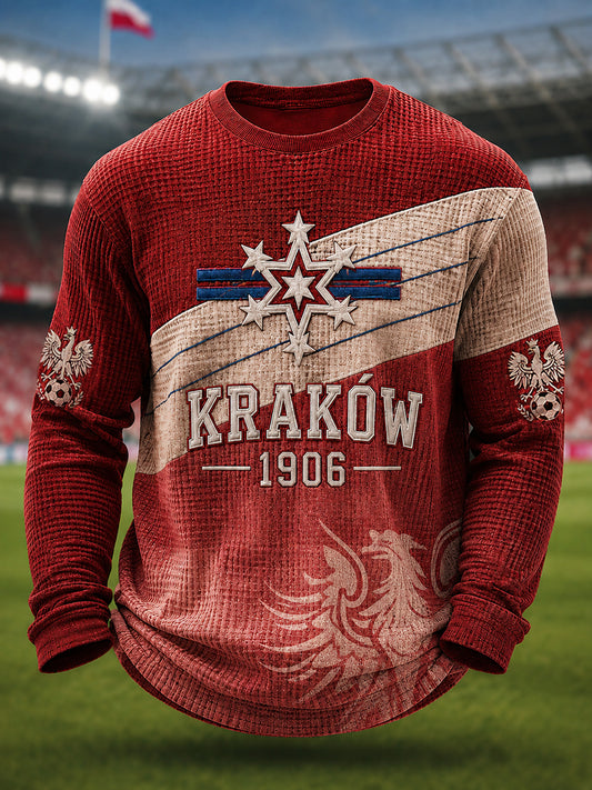 Koszulka męska Kraków Football Fan Waffle-Weave T-Shirt