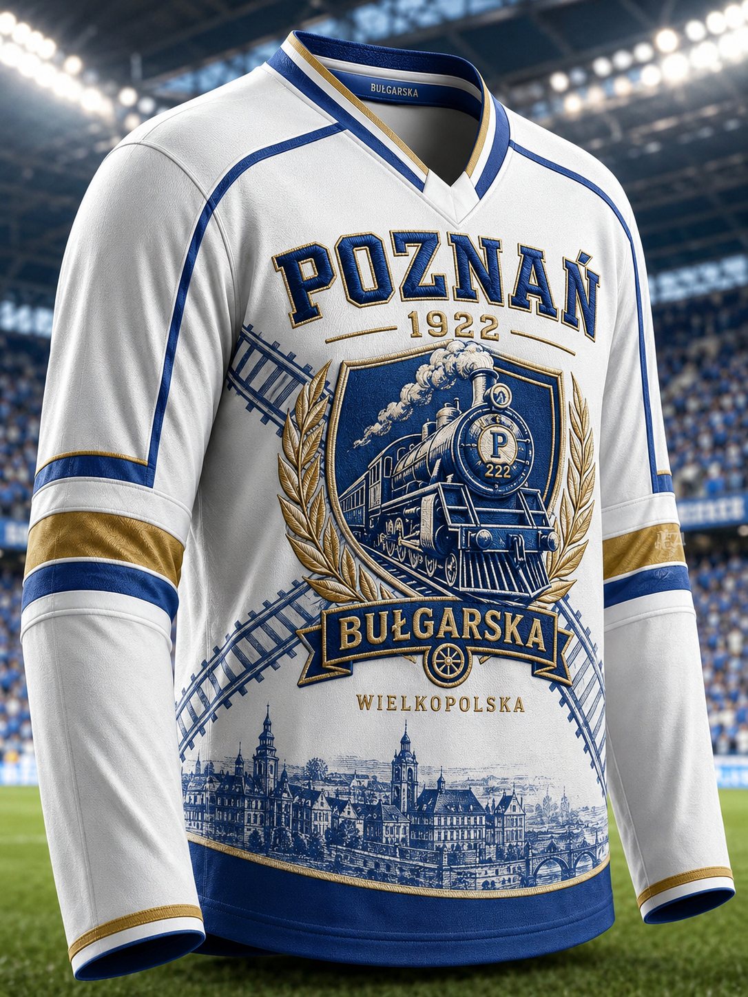 Koszulka męska z długim rękawem KOLEJORZ Polska