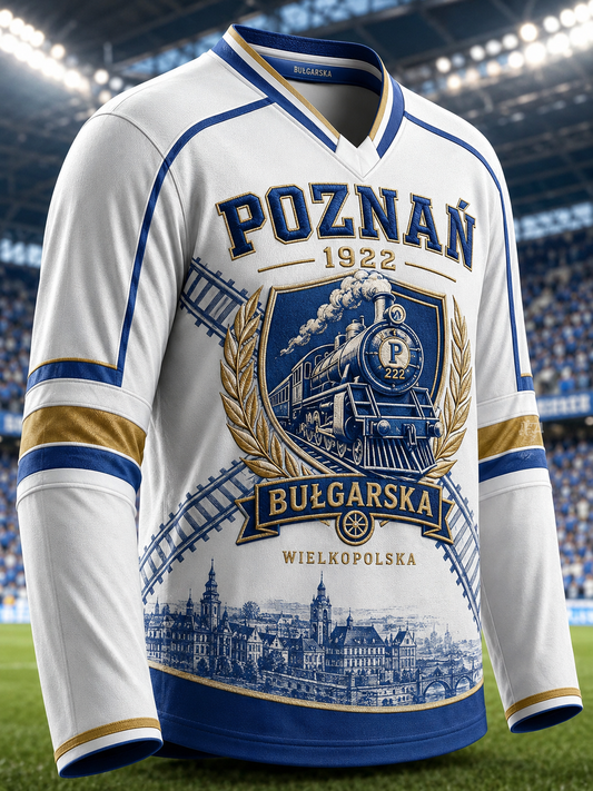 Koszulka męska z długim rękawem KOLEJORZ Polska
