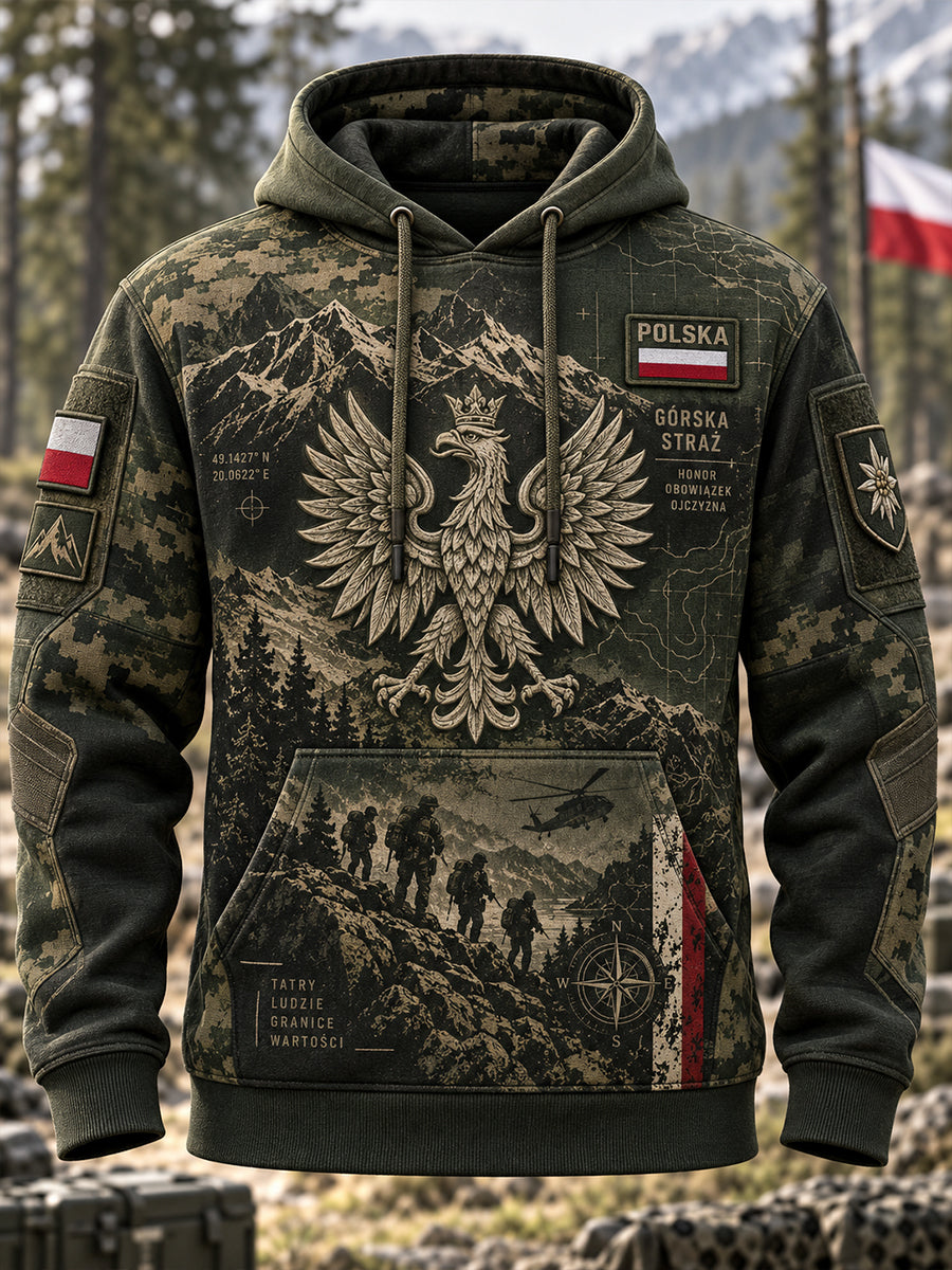 Męska kultowa bluza wojskowa w stylu oversize z opadającymi ramionami i kieszeniami