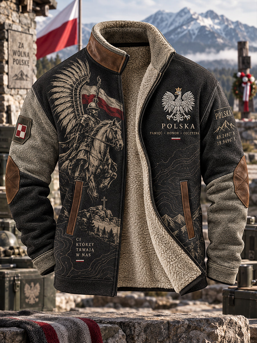 Męska Polska Kultura Wojskowa Ciężki Płaszcz