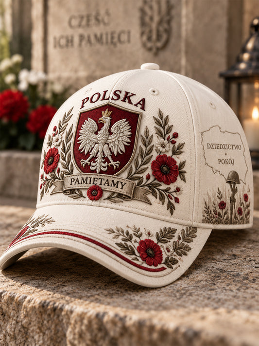 Czapka unisex z polskim pomnikiem wojskowym