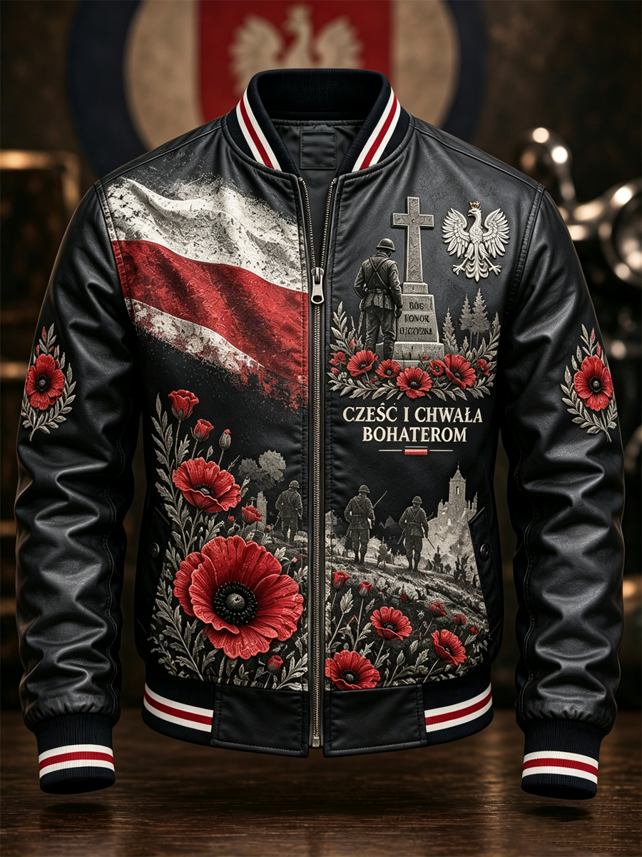Męska polska kurtka pamiątkowa wojskowa