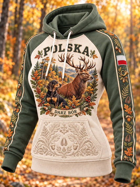 Damska bluza z kapturem na sezon polowania
