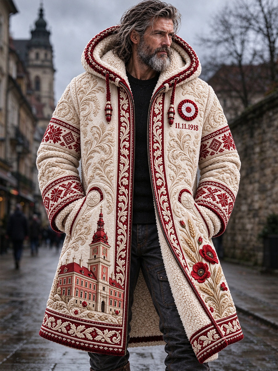 Bluza męska na Dzień Niepodległości Polski z ociepleniem polarowym
